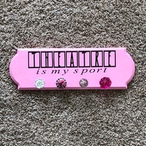 "Theatre is my sport" Pink Hanging Hooks